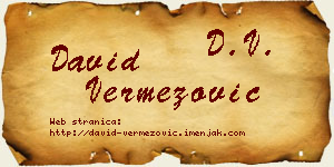 David Vermezović vizit kartica